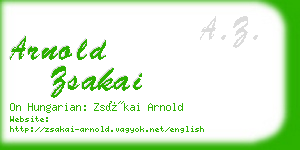 arnold zsakai business card